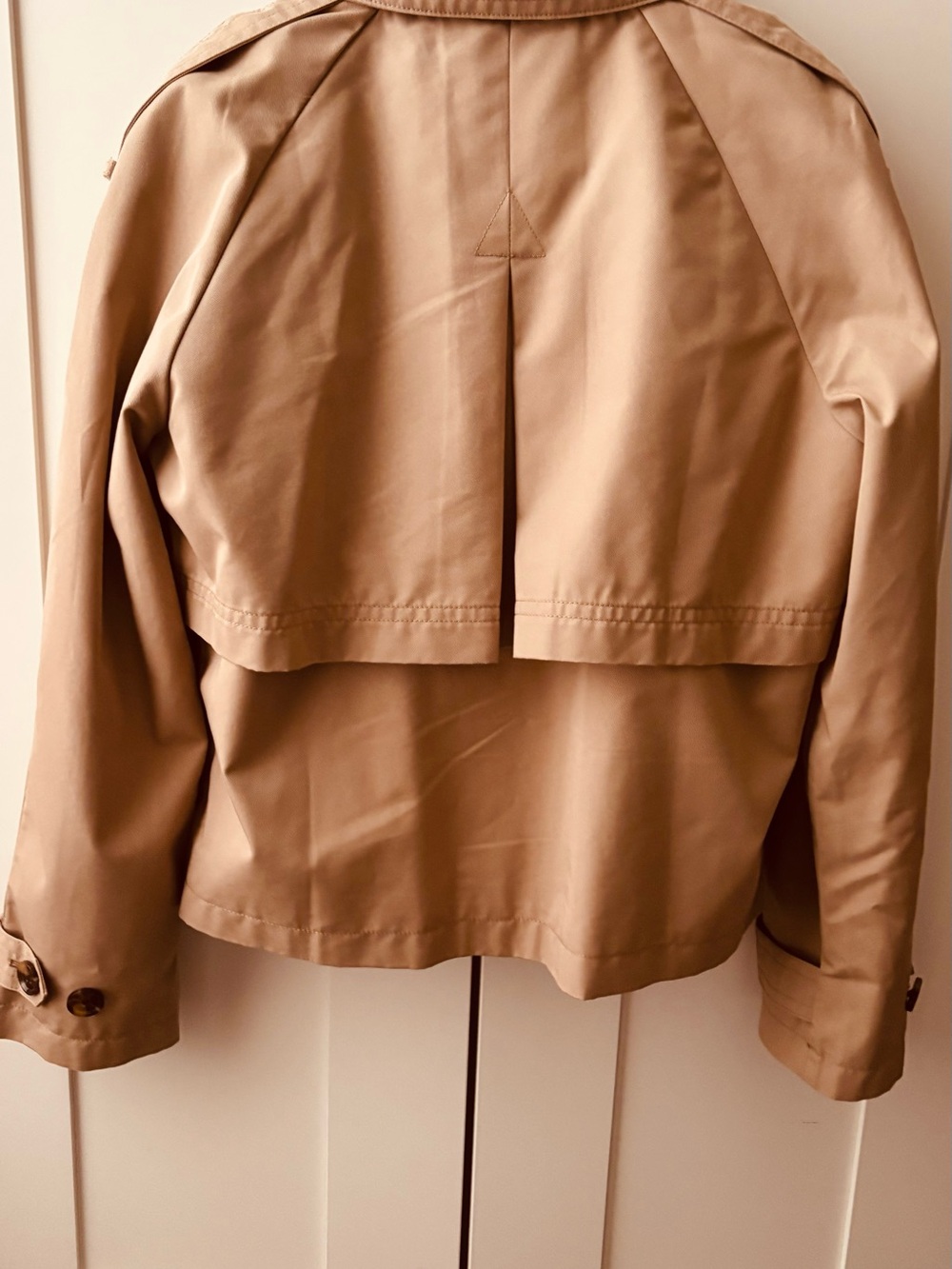 Banana Republic Khaki Short Trench Jacket - Picture 3 of 4